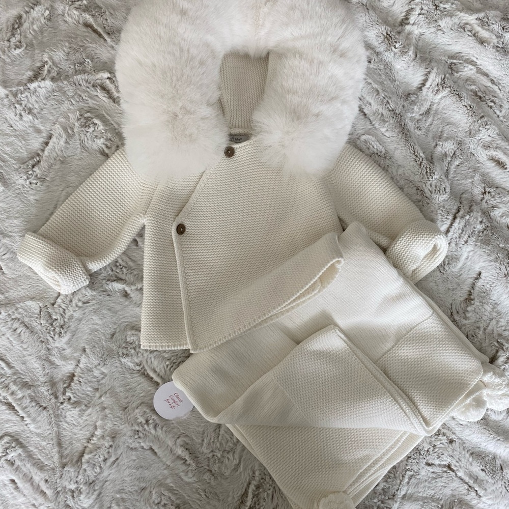 Baby Soft Knit Fur Sweater 12 months